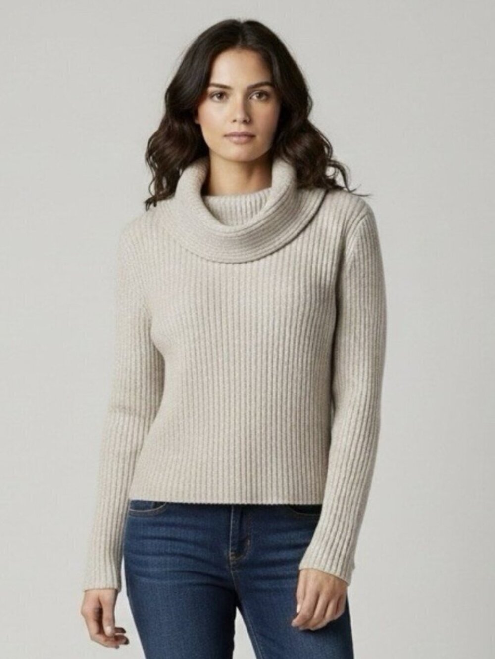 Vintage Lauren Ralph Lauren Wool Angora Cashmere Funnel Neck Sweater - Small